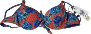NWT $73 Sofia by Vix Iva Bia Triangle Bikini Top Floral Blue Red Medium M